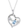 Arrebol Collana Tartaruga Donna Argento 925 Anallergici con Zirconi Blu, Regalo per Donne Moglie Madre - Regolabile |45cm+5|