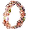 GALPADA Bracciale da Donna Cristalli Colorati in Rame e Zirconia Sintetica, Delicato e Facile da Indossare, Accessorio alla Moda per Festività e Occasioni Speciali