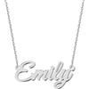 UMAGICBOX Squisita collana con nome personalizzato|Scegli tra 14 stili di carattere|Personalizzabile in acciaio inossidabile placcato oro 18 K e ciondolo in argento sterling|Regalo unico per lei, 45
