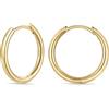 Bestyle Orecchini Cerchio Argento Sterling 925 Donna Oro Anallergici