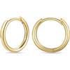 Bestyle Orecchini Cerchio Argento Sterling 925 Donna Oro Anallergici
