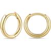 Bestyle Orecchini Cerchio Argento Sterling 925 Donna Oro Anallergici