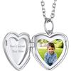 Suplight Collana Personalizzata con Foto a Medaglione Cuore Apribile Collana da Donna Personalizzata Placcato Oro 18K Oro Rosa Confezone Regalo