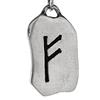 Kiss of Leather - Ciondolo con runa Dagaz, in argento sterling 925, codice articolo 299.