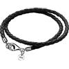 Viwind Bracciale da donna in pelle intrecciata, 34/36/38/40/42/60/63 cm, chiusura a doppio strato, perline fai da te, 38cm