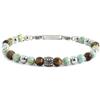 NADIR Bracciale Uomo Marlù 13BR108 Namastè in Acciaio Colore Turchese e Occhio Tigre