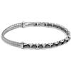 NADIR Bracciale Uomo Marlù 30BR0036 catena fishbone doppia Acciaio Silver