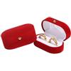 JBJYGSG Scatola Anello Scatola For Imballaggio Fedi Nuziali, Porta Orecchini, Scatola For Anelli Di Fidanzamento, Scatola For Anelli Doppi Di San Valentino, Espositore For Riporre(Red)