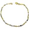 Never say Never Bracciale in oro giallo e oro bianco da 18 ktes. 18,5 cm
