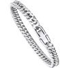Richsteel Bracciale Uomo, 6MM 23CM, Catena Cubana Miami Argento, Hiphop Punk, Bracciali Acciaio Impermeabile, Non Scolorisce