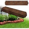 Aufun Bordatura per prato in acciaio zincato, 5 m x 15 cm, bordatura per aiuole con effetto ruggine, 5 pezzi, 100 cm x 15 cm (lunghezza x altezza), per delimitare aiuole, sentieri da giardino, alberi