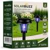 Frilla SOLARBUZZ Lampada Antizanzare da Esterno Solare UV, Lampada per Zanzare da Esterno, Trappola per Zanzare, Lampada Zanzare Esterno con Accensione Automatica, 8-12 Ore di Autonomia