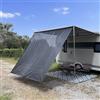 SHADEPLUS Parasole universale per camper, tenda da sole con diametro di 4,8 mm e 6,8 mm, pareti anteriori Sunblock con set completo di 2,46 m x 2,85 m
