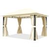 TOOLPORT Gazebo giardino 3x4 m, pali in alluminio, telo tetto 220g/m² beige