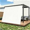 AEXOIO Tenda a Vela per Esterno 100X250cm/1x2.5m Vela Ombreggiante Impermeabile Rettangolo,Vele Parasole Protezione UV Rettangolare per Esterno, Giardino E Terrazza, Piscina-Bianco