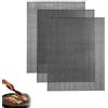 dellyy Tappetino Rete per Griglia Barbecue, Rete per Barbecue Antiaderente, Tappetini Barbecue Riutilizzabile, Ritagliabile BBQ Grill Mesh per Forno, Griglia Gas, Friggitrice Aria (36x42cm,3 Pezzi)