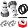 Vmhkjo Raccordo Tubo Piscina 32/38 mm, Adattatore per Pompa Filtro e Piscine Fuori Terra, Compatibile con Attacchi Bestway, Connessione Stabile, Antiperdite e Facile da Installare，d