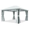 TOOLPORT Gazebo giardino 4x4m, pali in alluminio, telo tetto 220g/m² grigio