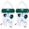KAMIAK LED Drosophila Trap Trappola Mosca Vespe e Zanzare Solar LED Fly Traps Outdoor Wasp per Api Giacche Gialle 2 Pack (Green-2pc)