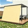 AEXOIO Tenda a Vela per Esterno 100X240cm/1x2.4m Vela Ombreggiante Impermeabile Rettangolo,Vele Parasole Protezione UV Rettangolare per Esterno, Giardino E Terrazza, Piscina-Light Yellow