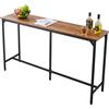 VEVOR Tavolo da Bar con Bordi Arrotondati e Design Orizzontale Estensibile, Tavolo da Pub Rettangolare da 1600 x 398 x 915 mm, Marrone Chiaro e Nero, Adatto per Minibar, Ufficio, Sala da Pranzo