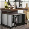 BAKAJI Scaffalatura Mobile Scaffale Porta Microonde Struttura in Metallo con Ripiano in Legno MDF Organizer Mensola Porta Utensili Strumenti Cucina Design Moderno Dimensione 54 x 35 x 35 cm