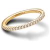 PANDORA Timeless Anello placcato in oro 14k con zirconia cubica trasparente, 60