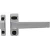 Amig - Maniglia di bloccaggio per porte e finestre mod. GAMMA | 122 x 70 mm | Rosetta | Destra | Porte interne e finestre | Senza Quadriletto | Alluminio Argento