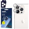 3mk Lens Protection Pro Vetro per fotocamera per Apple iPhone 15 Pro, Anelli per obiettivo, Cornice in metallo, Qualità fotografica inalterata