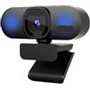 MSXkgggVo Webcam USB con microfono 1080p 60fps Full HD 2K Plug and Play fotocamera per computer portatile compatibile con (webcam 4K)
