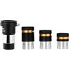 Svbony Oculare Set con Barlow Lente 2x, 4mm 10mm 23mm 62 gradi Grandangolo Planetario Oculare Kit e Barlow in metallo, 1,25 pollici Lente FMC per Osservazioni di Galassie Planetarie Lunari