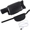 Helilyco Monocolo digitale 1080p con display TFT HD da 2, zoom digitale 16x, faretto da 3 W (7 velocità), 800 m, colore nero, in ABS resistente alle intemperie, per campeggio, caccia