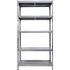 Scaffale in Metallo 5 Ripiani 120x40x195 cm Maciste Zincato