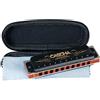 Cascha Professional Harmonica C Maggiore Blues Armonica Diatonica a 10 Fori per Principianti e Adulti con Borsa e Panno per la Pulizia Nero