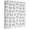 MuchoWow© Pannello Decorativo Parete Pannelli Fonoassorbenti Per Pareti 40x40 cm Acustici Decorazioni Casa Design Isolante Acustico Fonoisolanti Fonoassorbente Cuffie - Gioco - Nero - Bianco