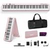 Finger Dance Tastiera per pianoforte pieghevole, 88 tasti, tastiera elettrica portatile con Bluetooth MIDI, pianoforte digitale full size, venature del legno, semi-ponderata, sensibile al tocco, con