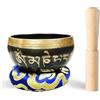 REGIS Set di campane tibetane tibetane, decorazione zen per alleviare lo stress, realizzata a mano in Nepal per la guarigione e la consapevolezza (nero, 7,6 cm)