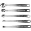 Mimoqk Cucchiai di misurazione, misurini in acciaio inossidabile | Cucchiai di misurazione da cucina,Set di 5 misurini in acciaio inossidabile, gadget da cucina per cucina e