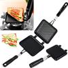 Generic Camping Tostapane Antiaderente Doppio Lato Multifunzione Piastra per Sandwich e Toast con Manici Resistente al Calo Portatile Teglia per Frittata per Cucina Domestica