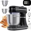 SUNCOK Impastatrici Planetarie 1500W - Touch Display & Versione Pulse | Robot Multifunzione, 2 Ciotole Inox 4,5+5,5 L, Bilancia + Timer, Fermentazione/Riscaldamento