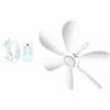 HOgardenME Ventilatore da soffitto USB portatile a 6 pale con telecomando, 4 modalità di vento, funzionamento silenzioso per tenda da campeggio e dormitorio, bianco, include cavo da 1,8 m (B)