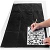 Xelsluthe 5 fogli di carta carbone per trasferire, 50,8 x 91,4 cm, carta carbone per tracciare, carta cerata nera in grafite per disegnare, tracciare e trasferire, tessuto, disegno per schizzi, colore nero