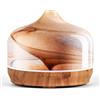 Porseme Diffusore di aromi, 500 ml, in vetro soffiato a mano, grande umidificatore ad ultrasuoni, silenzioso, 7 LED che cambiano colore, ultimi 15-21 ore, senza BPA per la casa elegante