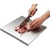 Genérico Tagliere da cucina in acciaio , antiscivolo, facile da pulire, taglieri metallici per cucina, casa, ristorante, piano di lavoro, preparazione di alimenti, carne, verdure, pane, torte