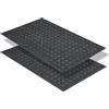Astra Zerbino antiscivolo per esterni - Tappetino antipolvere resistente alle intemperie - Tappeto per porta d'ingresso antisporco - Set di 2 45 x 75 cm - box grigio