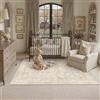 PureCozy Vintage Tappeto Salotto 80x150cm Beige Soggiorno Antiscivolo Tappeti Lavabile in Lavatrice Grande Tapette Camera da Letto Ufficio Cameretta Bambino Carpet Pelo Corto Rug