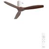 CREATE / WINDCALM NATURAL WOOD S/Ventilatore da soffitto bianco pale legno noce con telecomando / 40W, Temporizzatore, Ø112 cm, 6 velocità, 3 temperature di luce, funzione estate-inverno