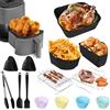 Hossom Accessori Friggitrice ad Aria, 22 Pezzi Accessori per Friggitrice ad Aria per Philips 6,2L Cosori 5,5L/6L, Russell Hobbs 8L, Cecotec 6L, Ninja 5,2L etc Friggitrici ad Aria