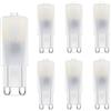 noobibaba Lampadina G9 LED, Lampadine LED G9 2,5W Luce Freddo, 25w Lampada Alogena Di Ricambio,Usato per Sconces Corridoio Luce 6000k Bianco Freddo 6 Pezzi