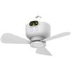 VVU&CCO Ventilatore da soffitto da campeggio con telecomando, batteria da 8000 mAh, con luce, 4 livelli di velocità, timer per tenda da esterni, terrazza, gazebo, veranda e camper